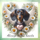 Dachshund Remembrance  Raamsticker (Vel 3)