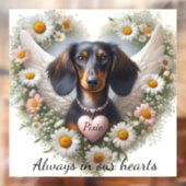 Dachshund Remembrance  Raamsticker (Vel 2)