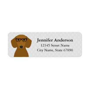Dachshund retouradreslabels etiket