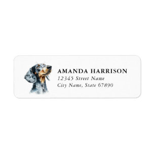 Dachshund retouradreslabels etiket