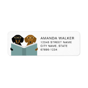 Dachshund retouradreslabels etiket