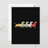 Dachshund Retro  Briefkaart (Voorkant / Achterkant)