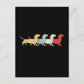 Dachshund Retro  Briefkaart (Voorkant)