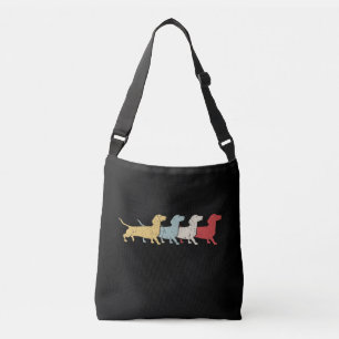 Dachshund Retro Crossbody Tas