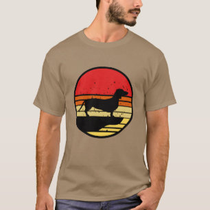 Dachshund Retro Hond Dieren Worst hondje 80s Huisd T-shirt