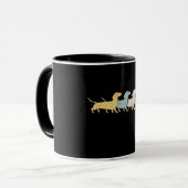 Dachshund Retro  Mok (Voorkant links)