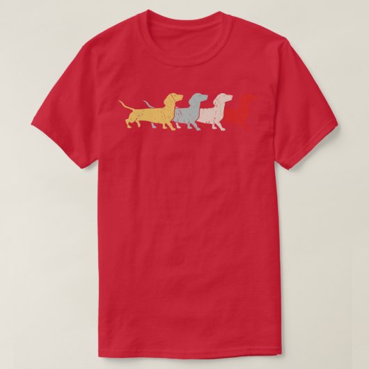 Dachshund Retro  T-shirt (Design voorkant)