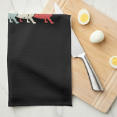 Dachshund Retro Theedoek (Quarter Fold)
