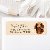 Dachshund Return Address Label (Insitu)