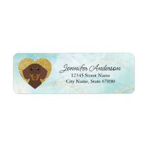 Dachshund Return Address Label