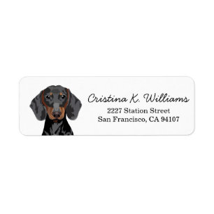 Dachshund Return Address Label