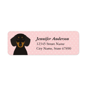 Dachshund Return Address Labels