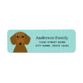Dachshund Return Address Labels (Voorkant)