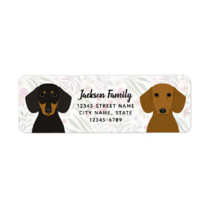 Dachshund Return Address Labels