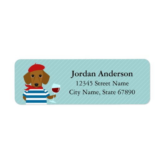 Dachshund Return Address Labels (Voorkant)