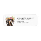 Dachshund Return Address Labels (Voorkant)