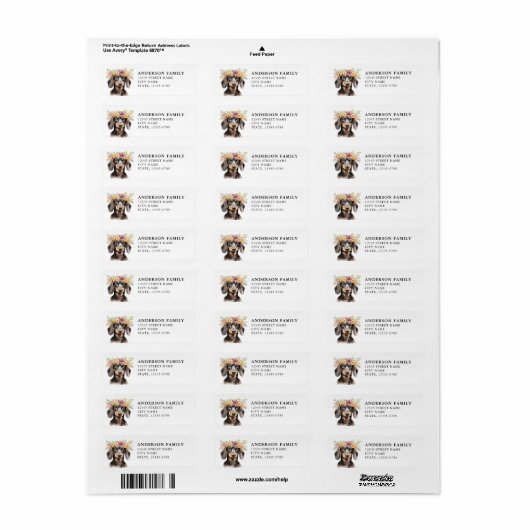 Dachshund Return Address Labels (Full Sheet)