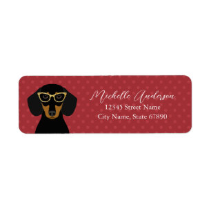 Dachshund Return Address Labels