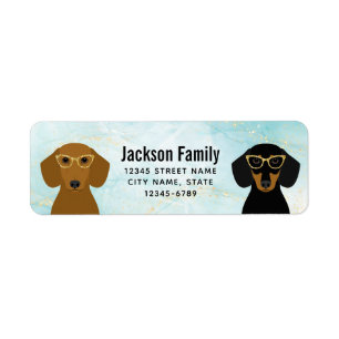 Dachshund Return Address Labels