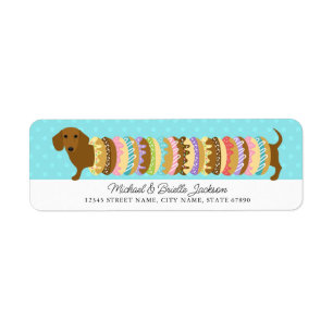 Dachshund Return Address Labels