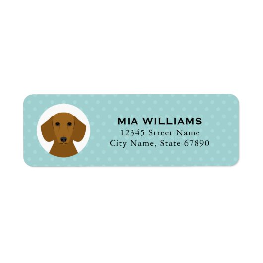Dachshund Return Address Labels (Voorkant)