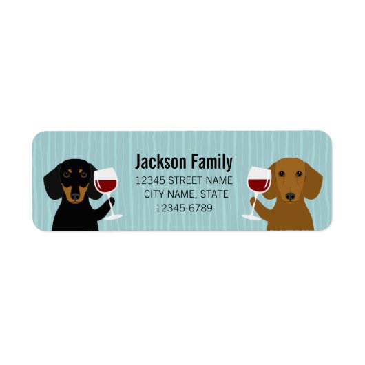 Dachshund Return Address Labels (Voorkant)
