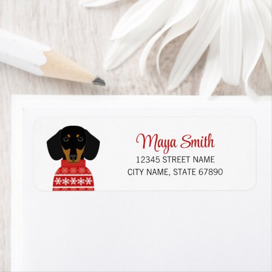 Dachshund Return Address Labels (Insitu)
