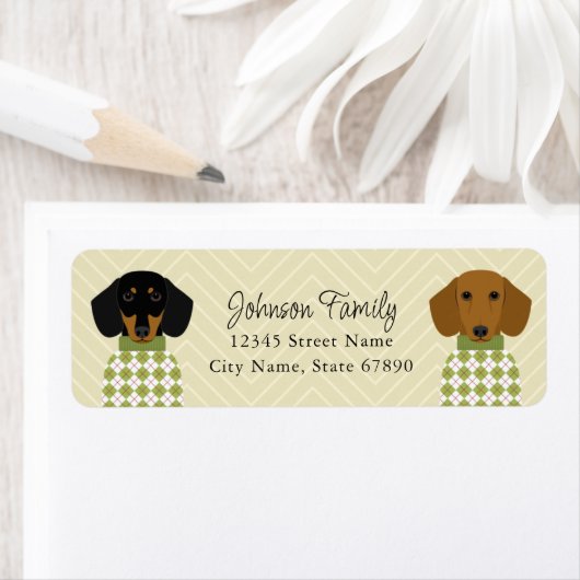Dachshund Return Address Labels (Insitu)