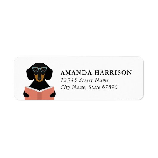 Dachshund Return Address Labels (Voorkant)