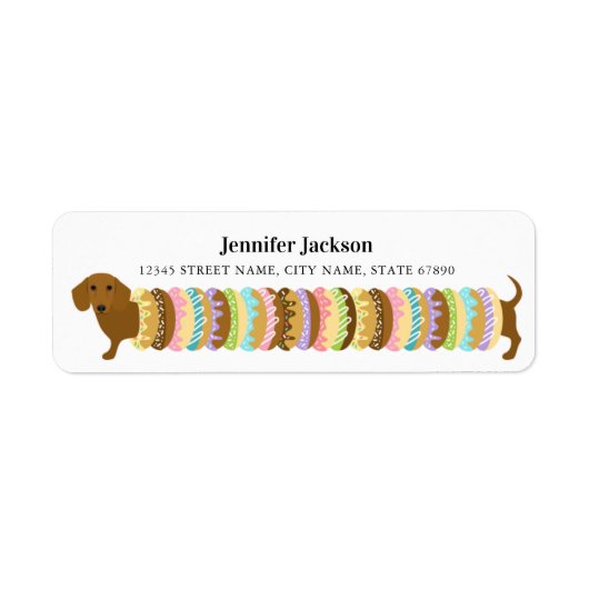 Dachshund Return Address Labels (Voorkant)