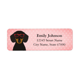 Dachshund Return Address Labels