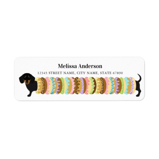 Dachshund Return Address Labels (Voorkant)