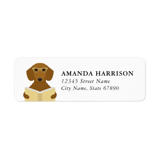Dachshund Return Address Labels (Voorkant)