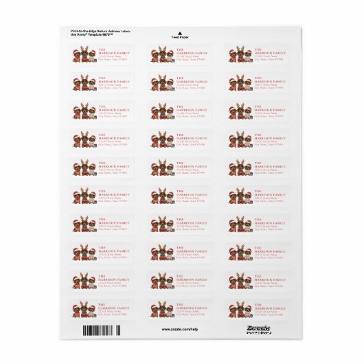 Dachshund Return Address Labels (Full Sheet)