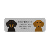 Dachshund Return Address Labels (Voorkant)
