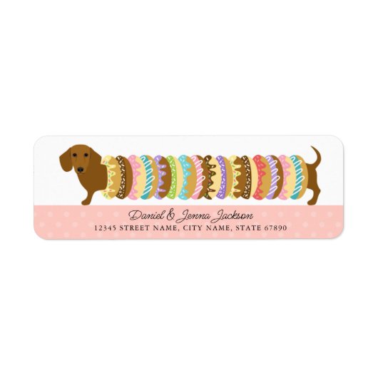 Dachshund Return Address Labels (Voorkant)