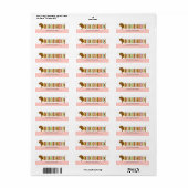 Dachshund Return Address Labels (Full Sheet)