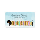 Dachshund Return Address Labels (Voorkant)