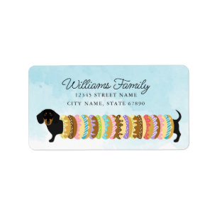 Dachshund Return Address Labels