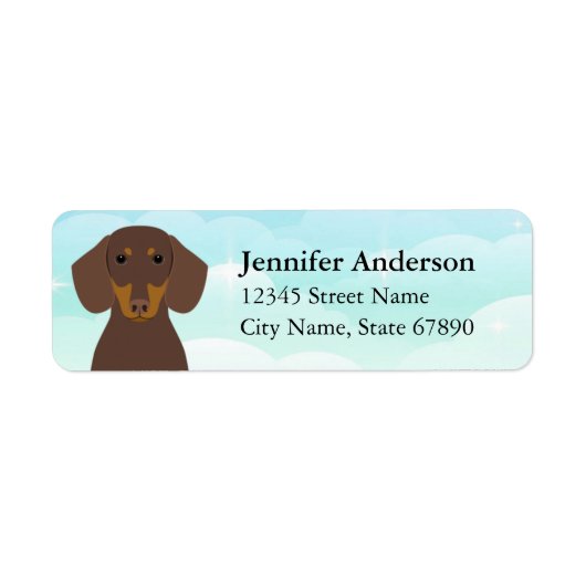 Dachshund Return Address Labels (Voorkant)
