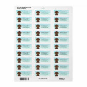 Dachshund Return Address Labels (Full Sheet)