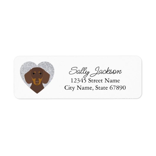 Dachshund Return Address Labels (Voorkant)
