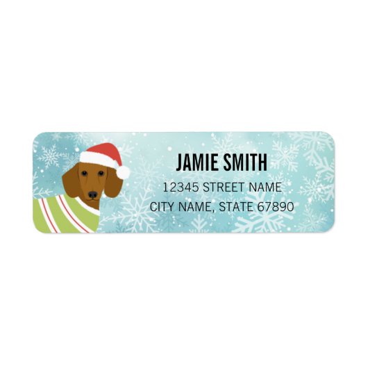 Dachshund Return Address Labels (Voorkant)