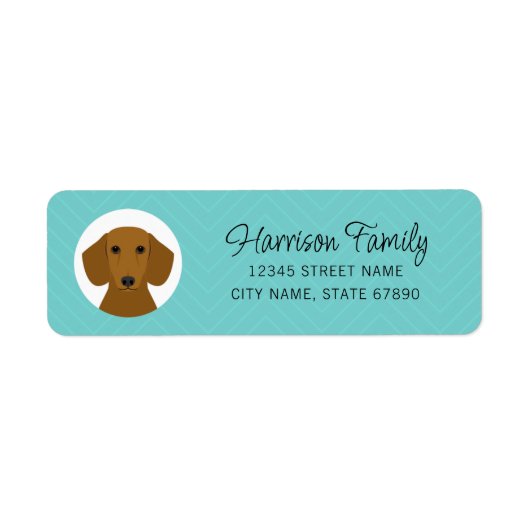 Dachshund Return Address Labels (Voorkant)