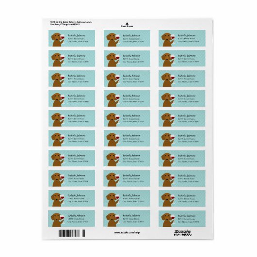 Dachshund Return Address Labels (Full Sheet)