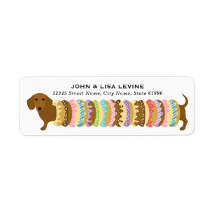 Dachshund Return Address Labels
