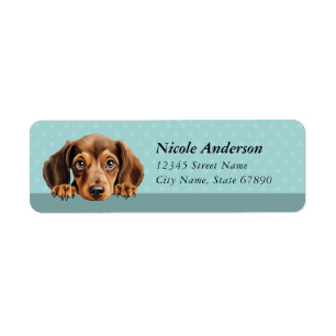 Dachshund Return Address Labels