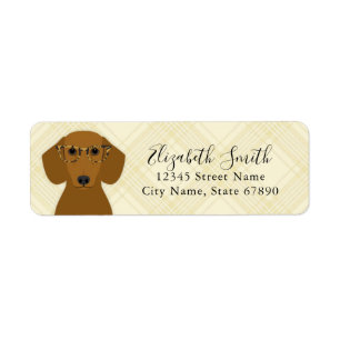 Dachshund Return Address Labels
