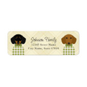 Dachshund Return Address Labels (Voorkant)