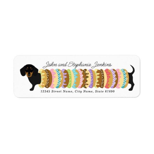 Dachshund Return Address Labels (Voorkant)